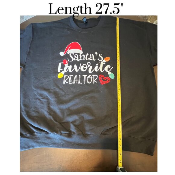 Gildan "Santa's Favorite Realtor" crewneck sweatshirt unisex NWOT size XL - Picture 5 of 8